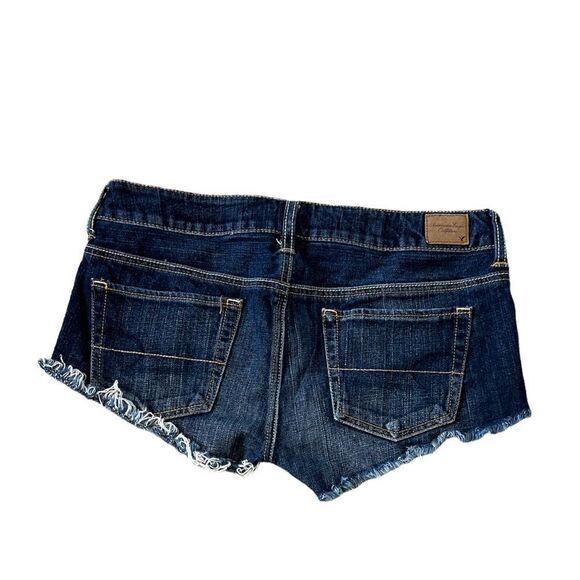 AMERICAN EAGLE Cut Off Stretch Mid Wash Denim Jean Short 4 - Picture 2 of 7